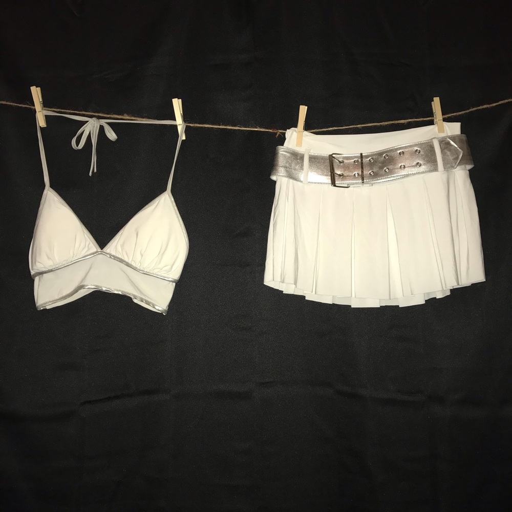White go go dancer costume